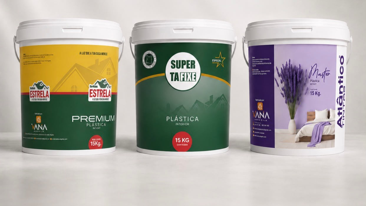Linha de tintas VANA fabricadas em Angola